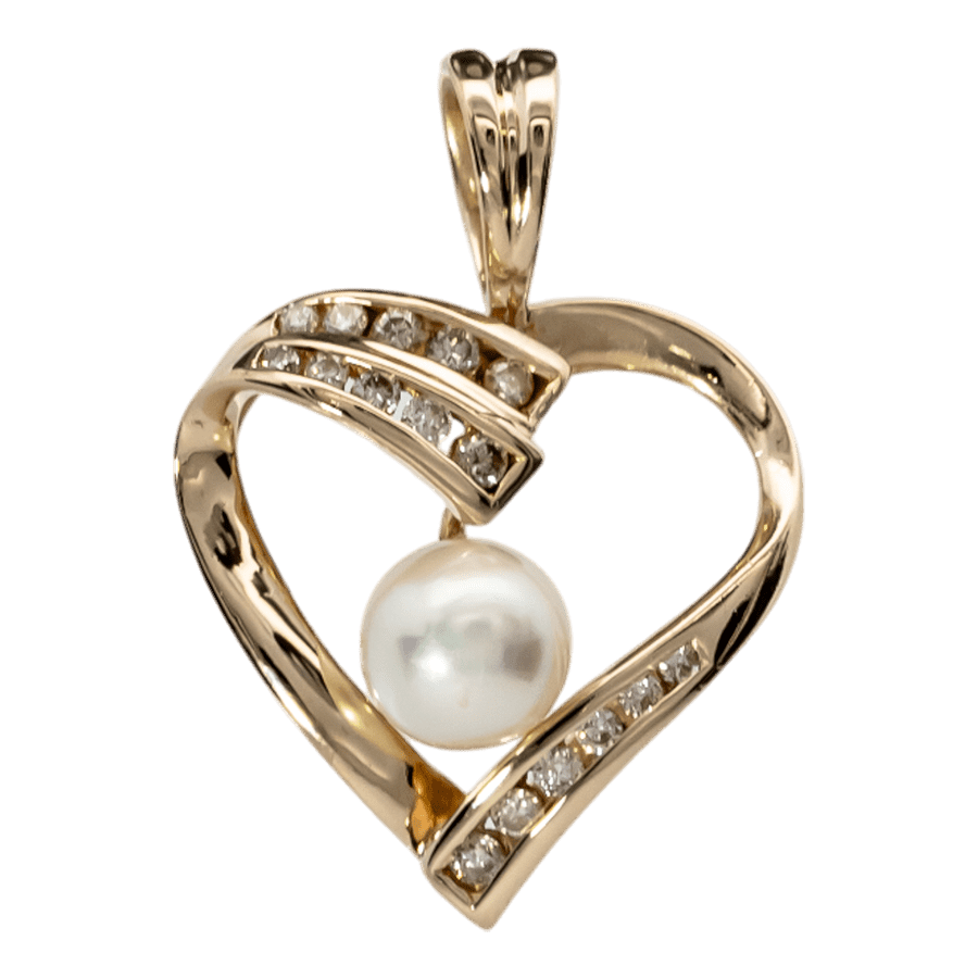  10k White Gold Pendant with 0.45 Carats of Diamonds