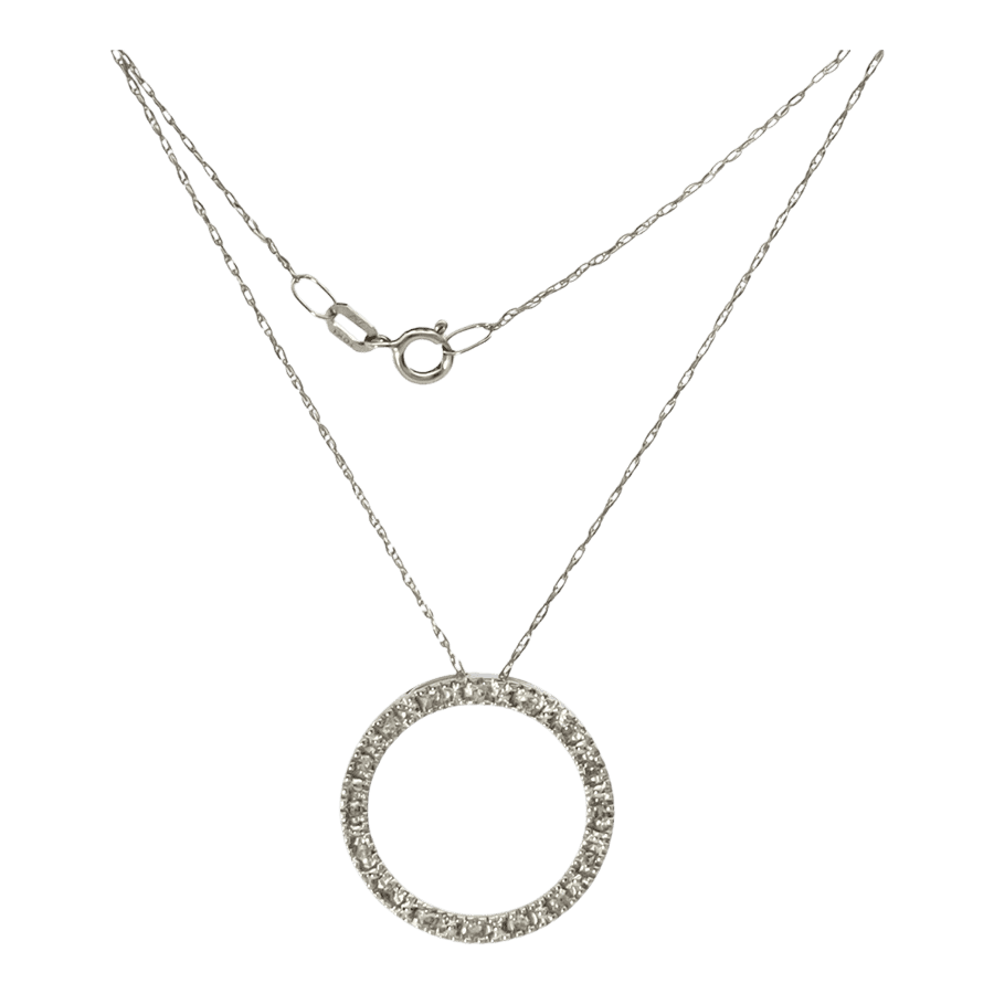  10k Yellow Gold Necklace with 0.15 Carats of Diamonds