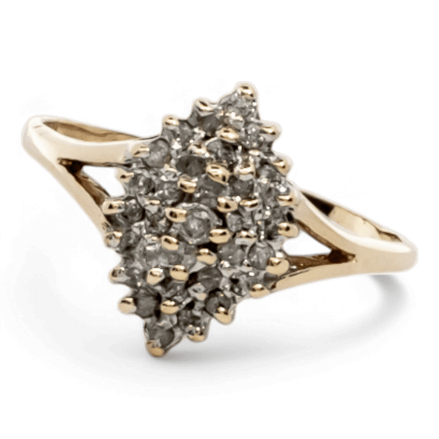  10k Yellow Gold Ring with 0.15 Carats of Diamonds