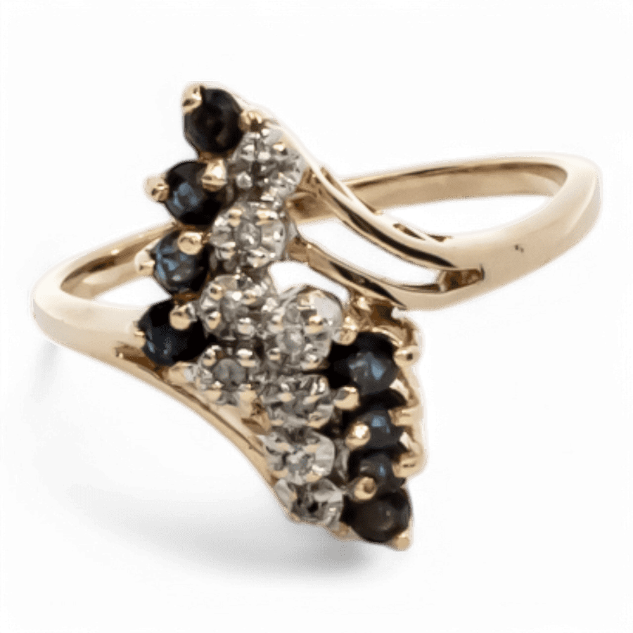  14k Yellow Gold Ring with 0.08 Carats of Diamonds