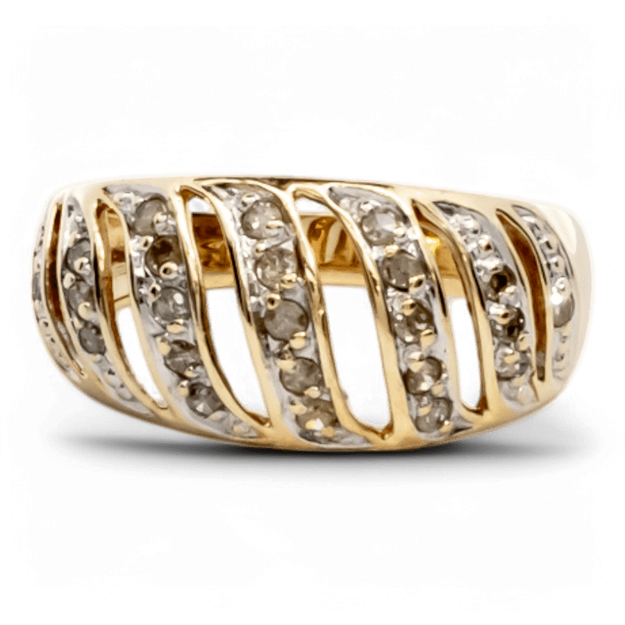  10k White Gold Ring with 0.23 Carats of Diamonds