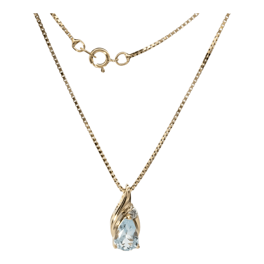  10k White Gold Necklace with 0.01 Carats of Diamonds