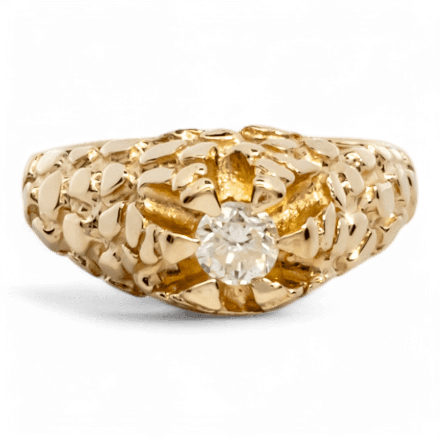  14k White Gold Ring with 0.39 Carats of Diamonds