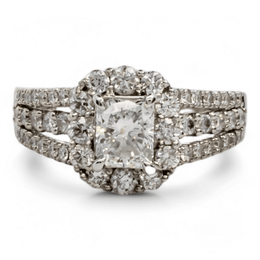  14k Yellow Gold Ring with 1.58 Carats of Diamonds