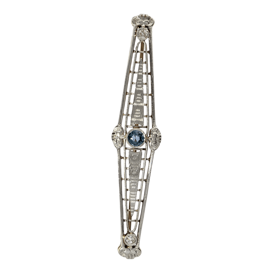  14k Two-Toned Gold Pendant with 0.08 Carats of Diamonds