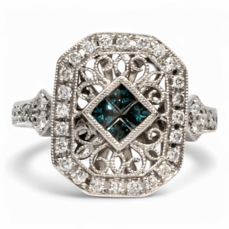  14k Yellow Gold Ring with 0.51 Carats of Diamonds