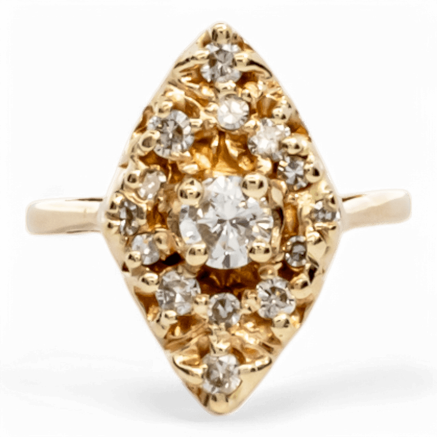  10k Yellow Gold Ring with 0.36 Carats of Diamonds