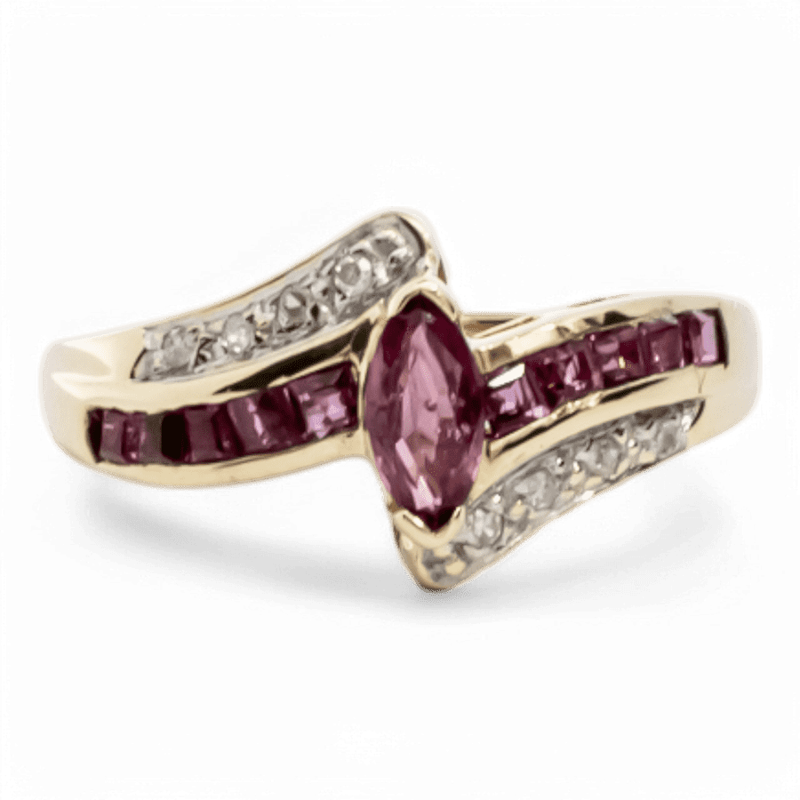  10k Yellow Gold Ring with 0.02 Carats of Diamonds