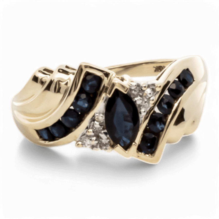  10k White Gold Ring with 0.06 Carats of Diamonds