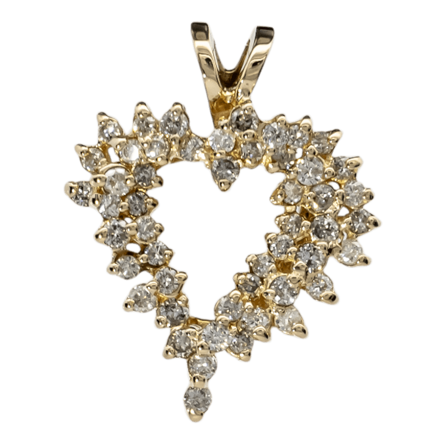  10k White Gold Pendant with 1.00 Carats of Diamonds