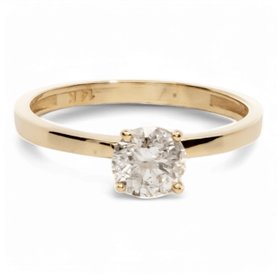 10k Yellow Gold Ring with 0.59 Carats of Diamonds