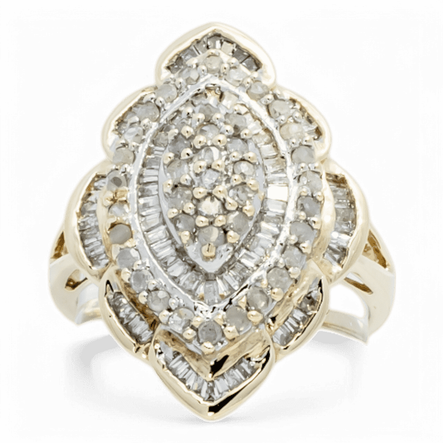  10k Yellow Gold Ring with 1.12 Carats of Diamonds