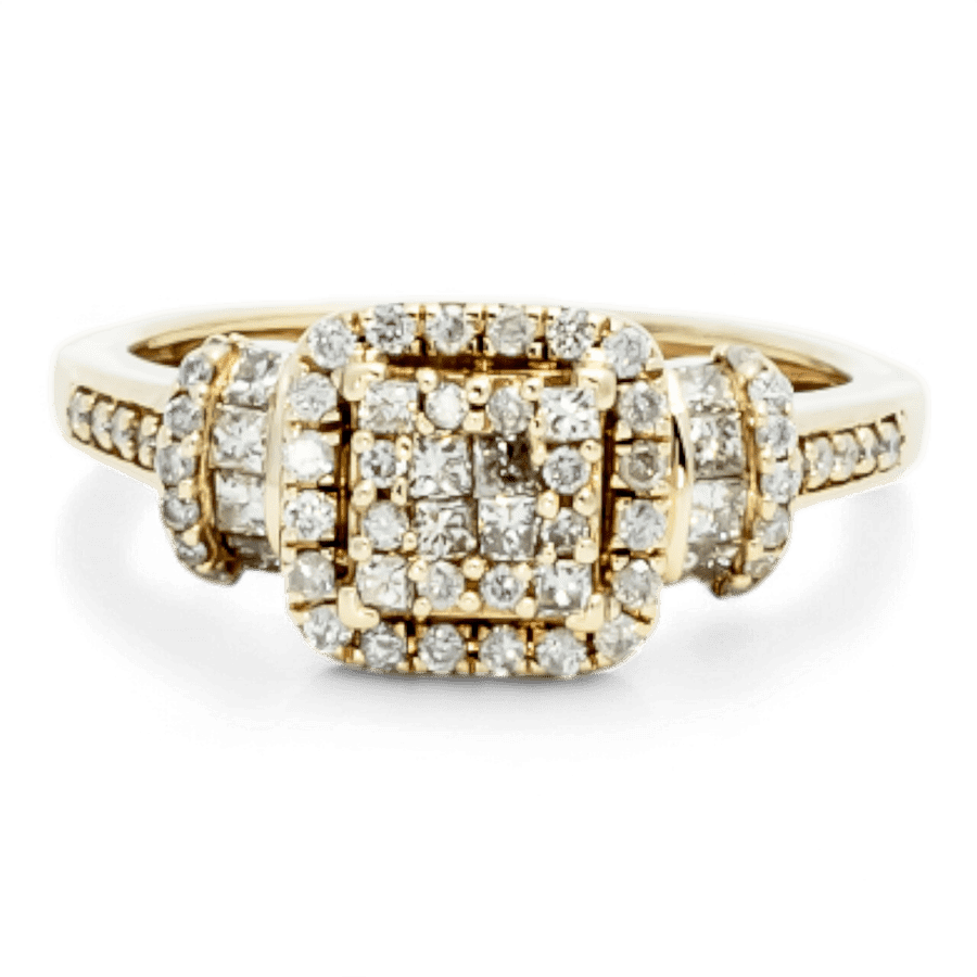  10k Yellow Gold Ring with 0.63 Carats of Diamonds