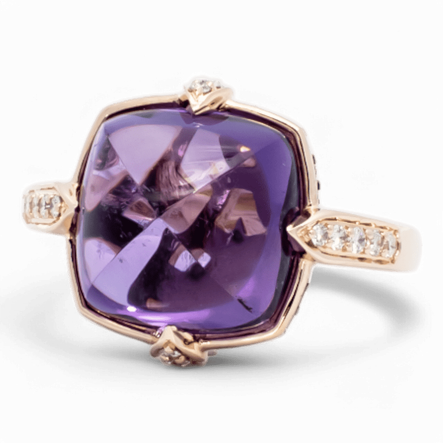  14k Yellow Gold Ring with 0.40 Carats of Diamonds