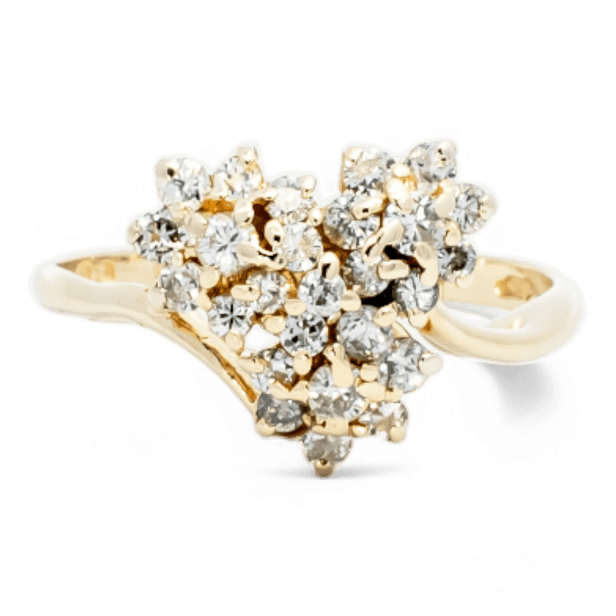  14k Yellow Gold Ring with 0.54 Carats of Diamonds