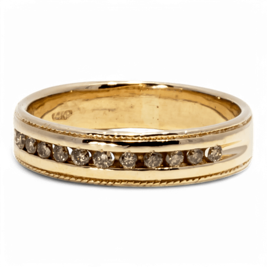  14k Yellow Gold Ring with 0.24 Total Carats of Diamonds 