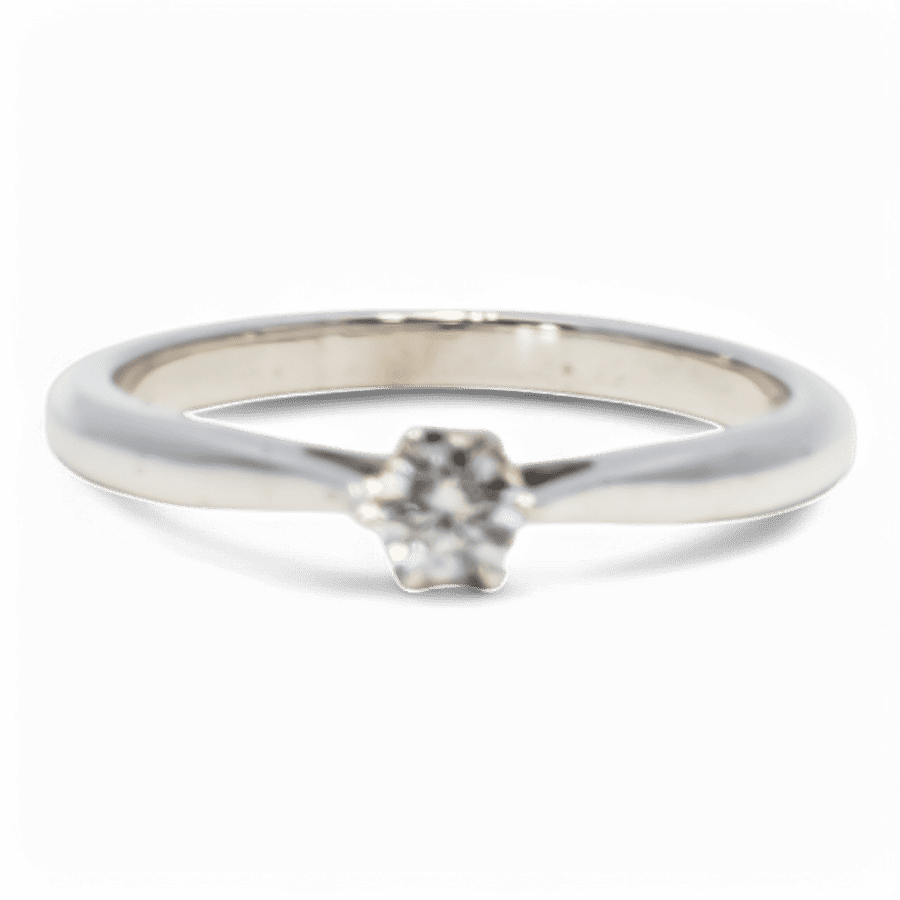  18k White Gold Ring with 0.15 Total Carats of Diamonds 