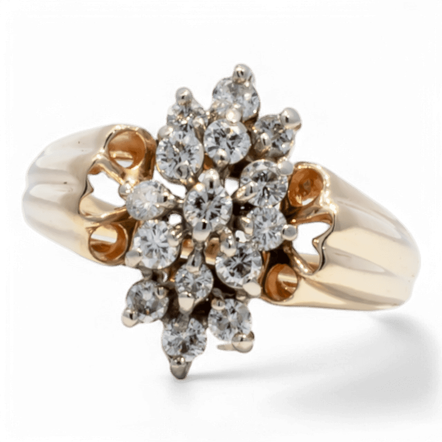  10k Yellow Gold Ring with 0.75 Total Carats of Diamonds 