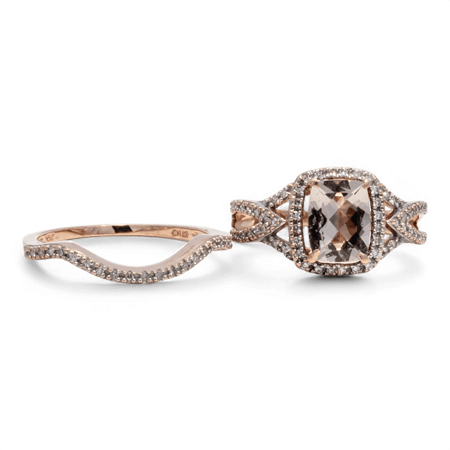  10k Rose Gold Ring with 0.8 Total Carats of Diamonds 
