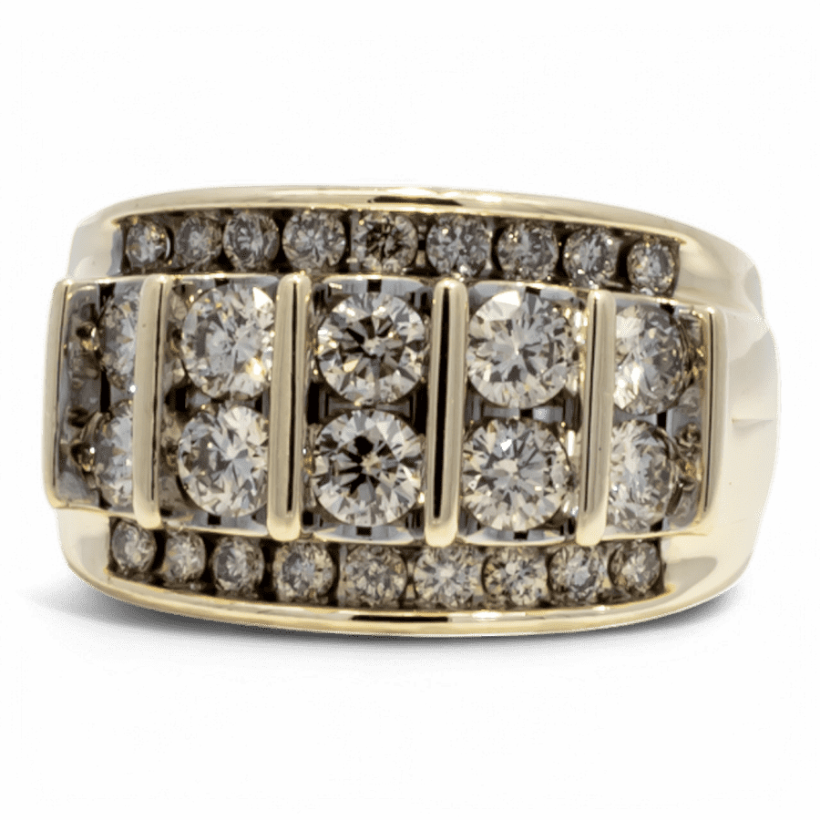  10k Yellow Gold Ring with1.54 Total Carats of Diamonds 