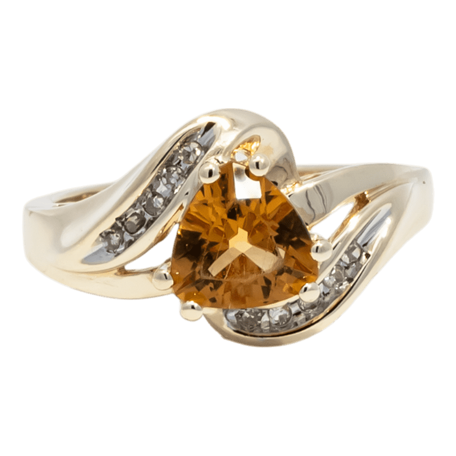  RING14K Yellow Gold 0.1CTW  