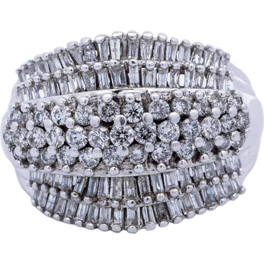  Ring 10k White Gold 113 Diamonds