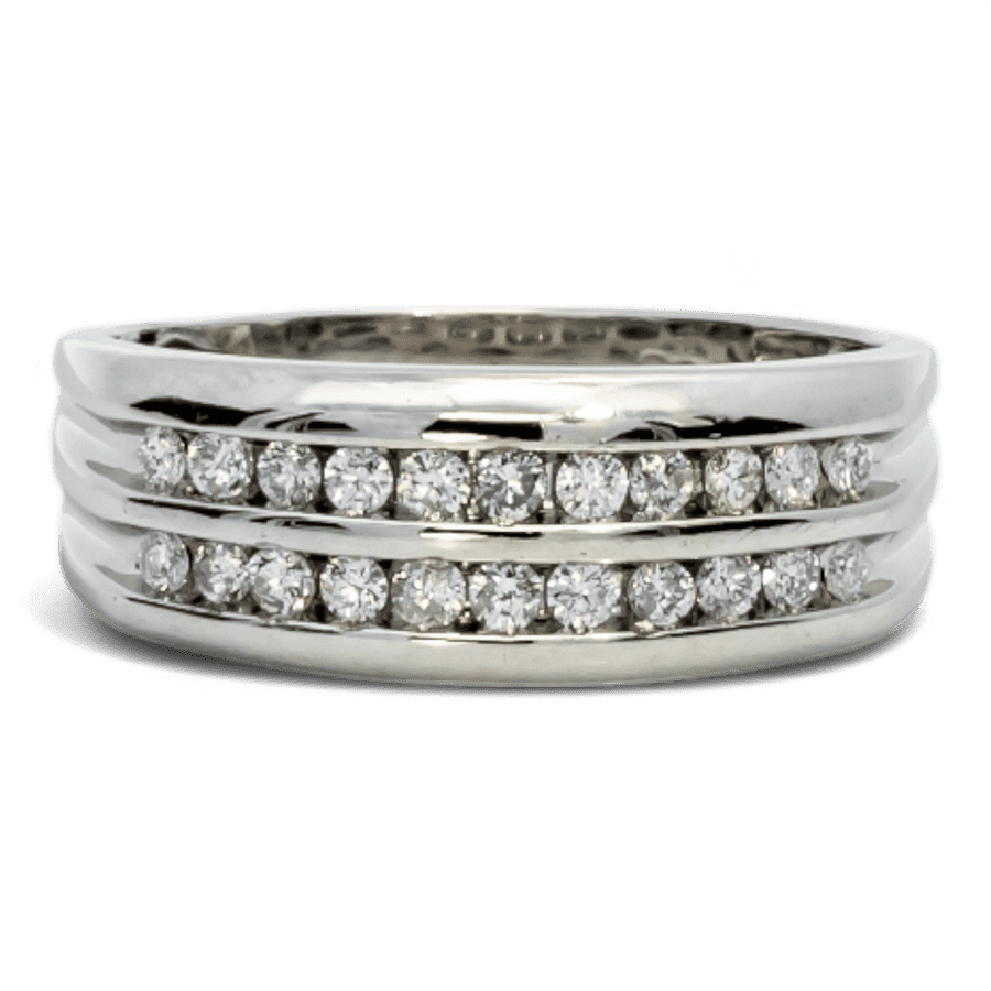  10k White Gold Ring with 0.22 Total Carats of Diamonds 