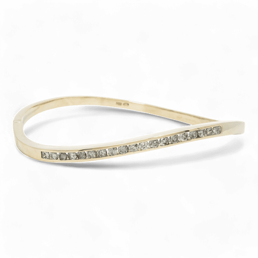  Bracelet 14k Yellow Gold with 0.95 Carats of Diamonds