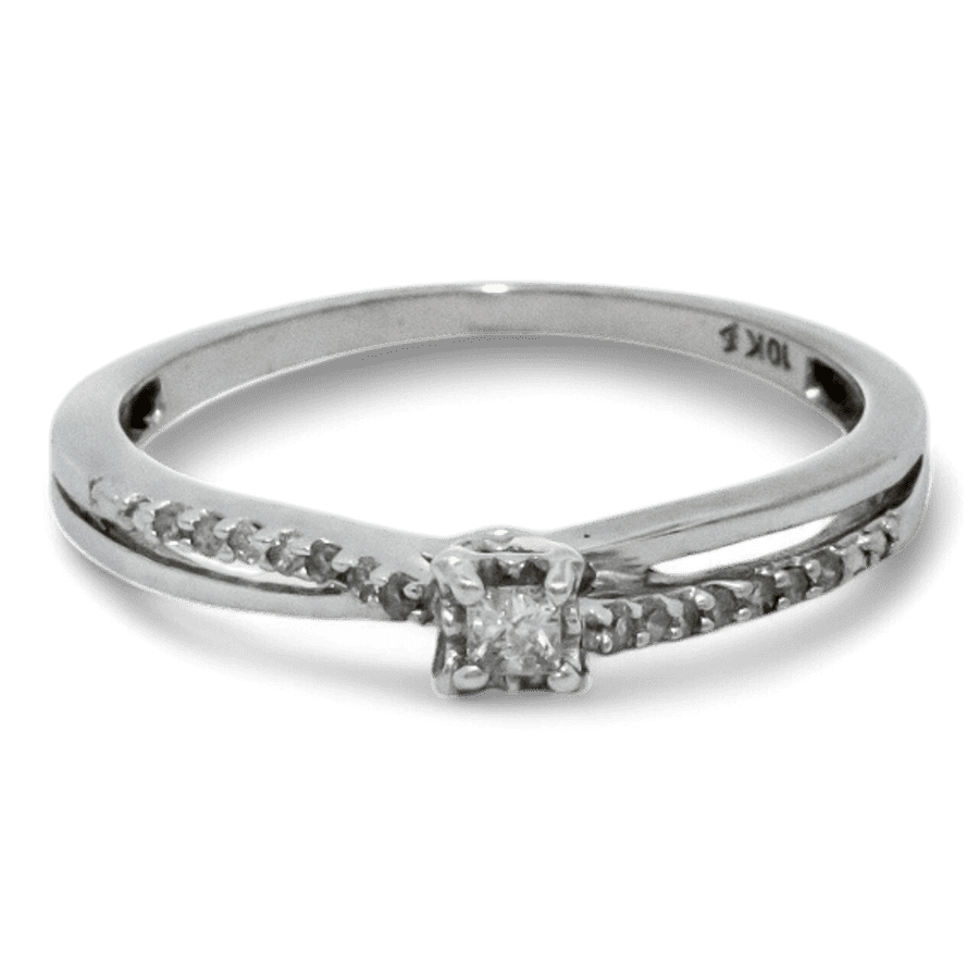 10k Yellow Gold Ring with 0.13 Carats of Diamonds