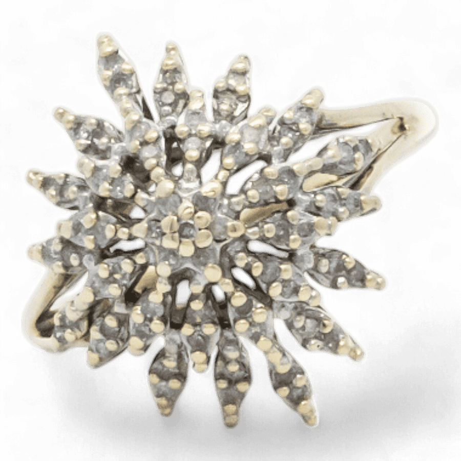  14k White Gold Ring with 0.38 Carats of Diamonds