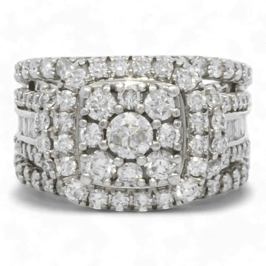 14k Yellow Gold Ring with 2.99 Carats of Diamonds