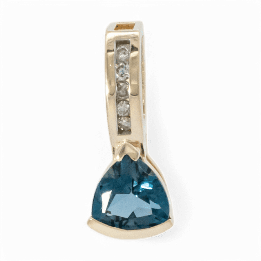 14k Yellow Gold Pendant with 0.10 Carats of Diamonds