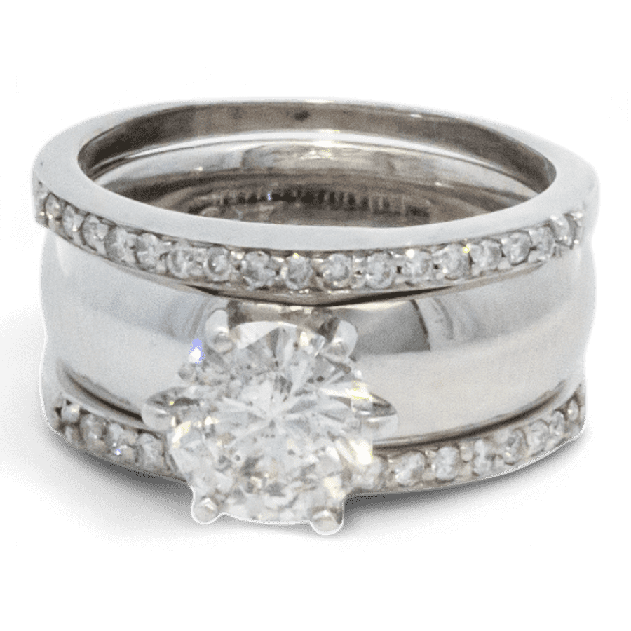  14k Yellow Gold Ring with 1.80 Carats of Diamonds
