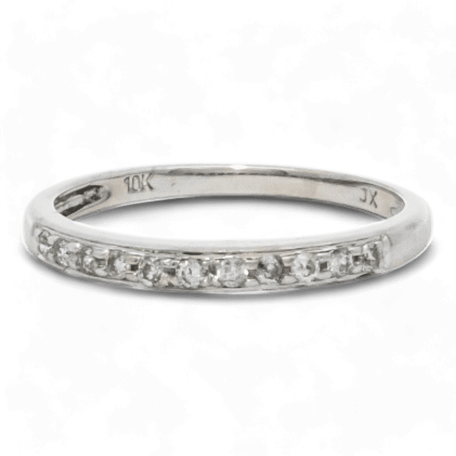  10k White Gold Ring with 0.22 Carats of Diamonds