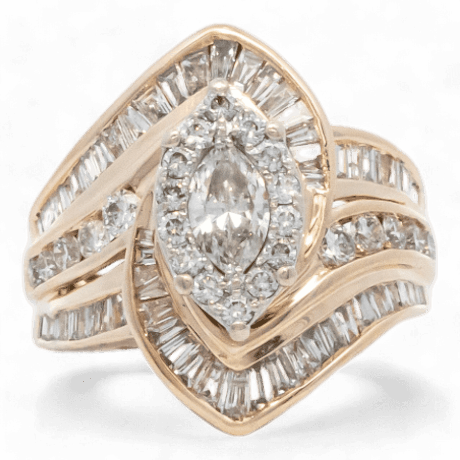  10k White Gold Ring with 1.72 Carats of Diamonds