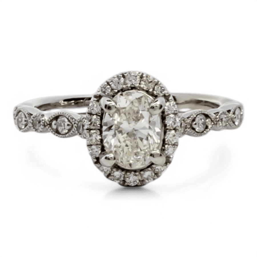  10k White Gold Ring with 1.15 Carats of Diamonds