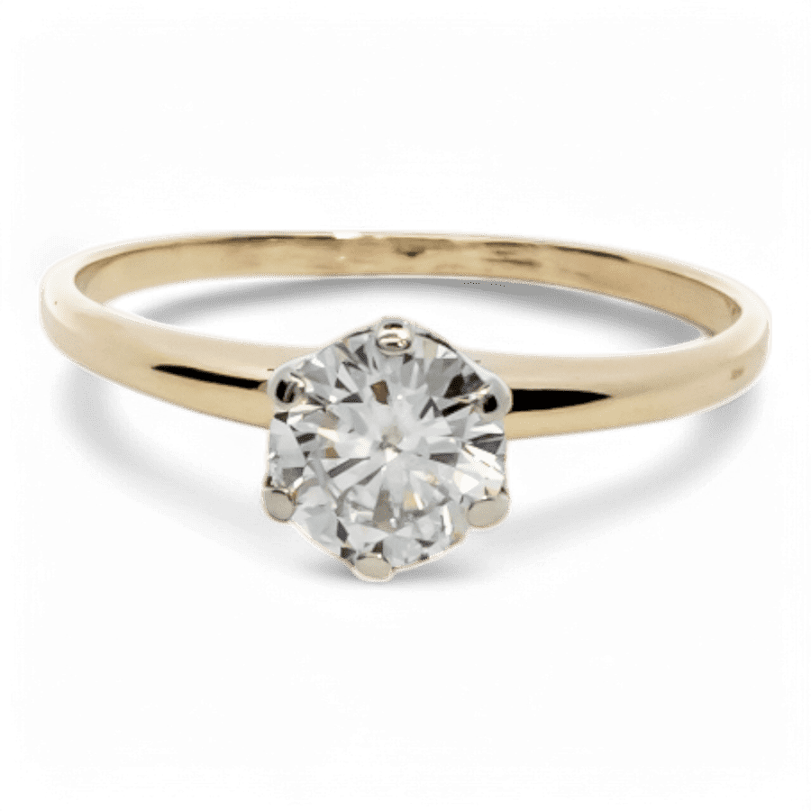  14k Yellow Gold Ring with 0.75 Carats of Diamonds