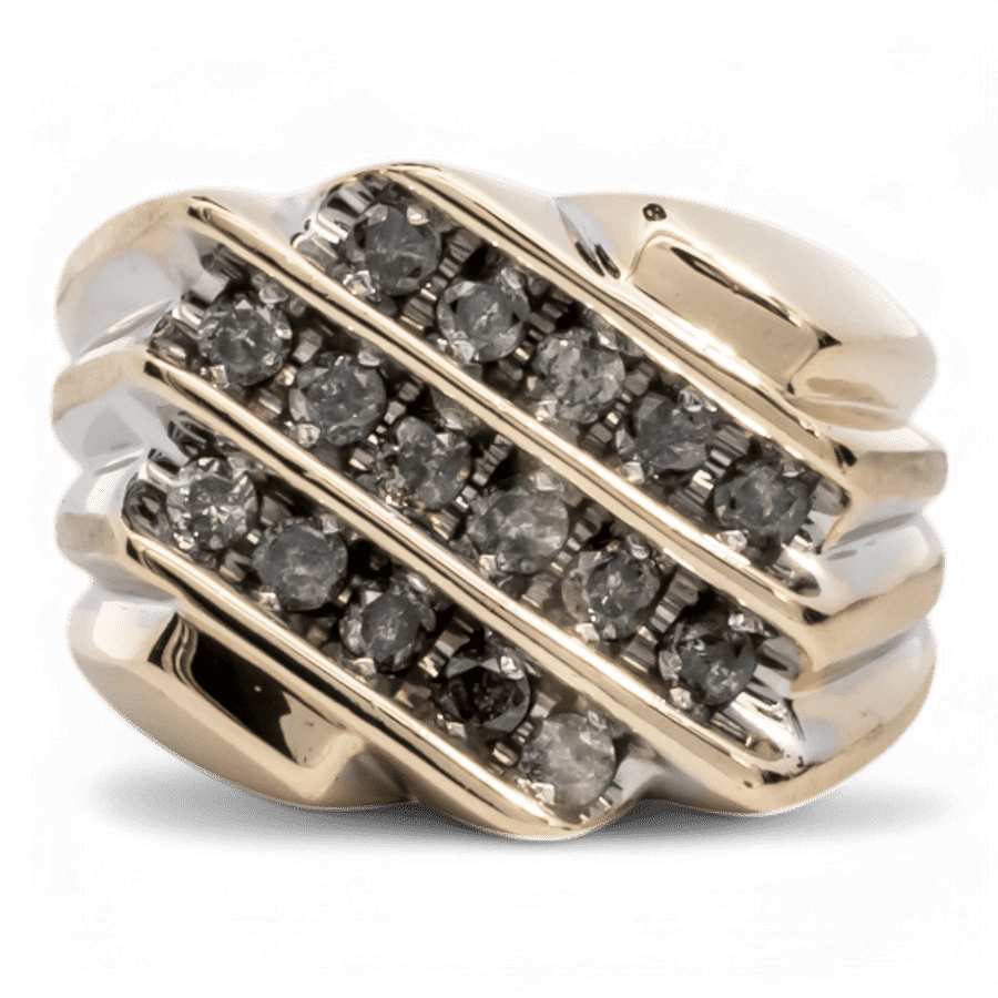  14k White Gold Ring with 1.12 Carats of Diamonds