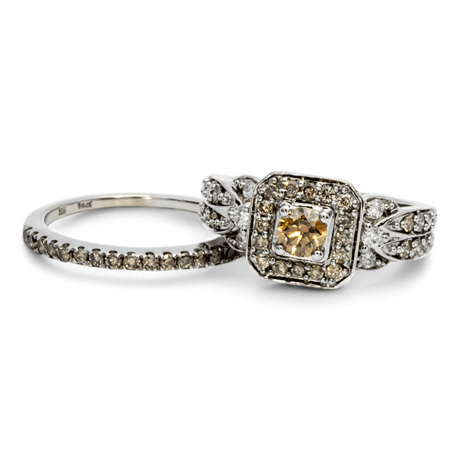  14k Yellow Gold Ring with 1.57 Carats of Diamonds