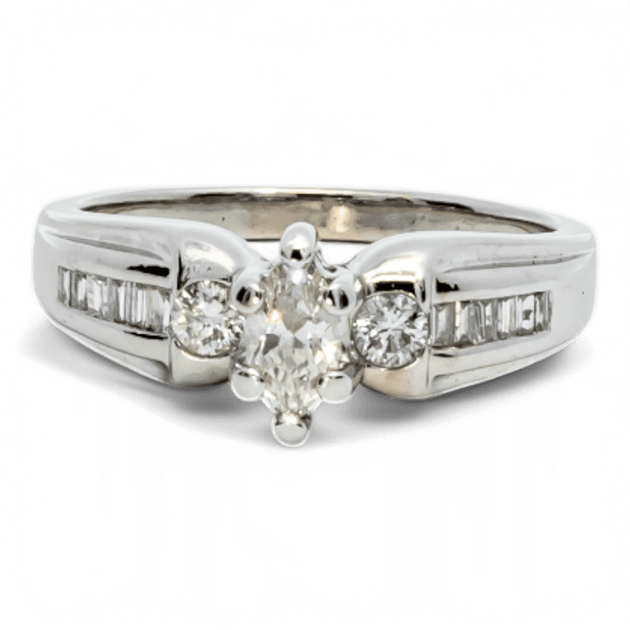  14k Yellow Gold Ring with 0.60 Carats of Diamonds
