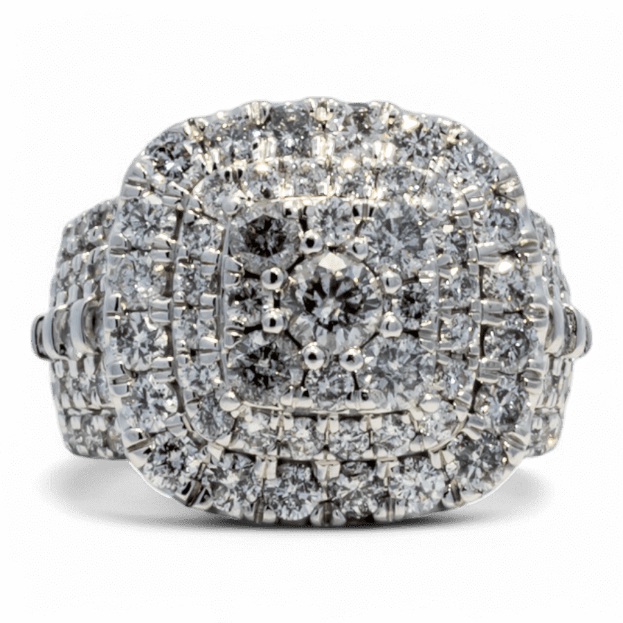  RING10K White Gold 3.65CTW  
