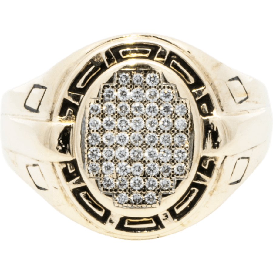  Ring 10k Yellow Gold 52 Diamonds