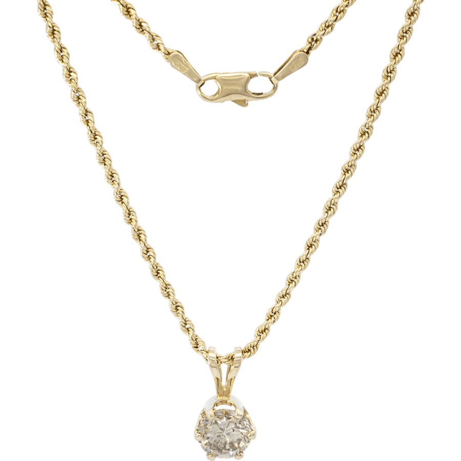 NECKLACE 1DIAS .75CTW 14KYG 3.3D
