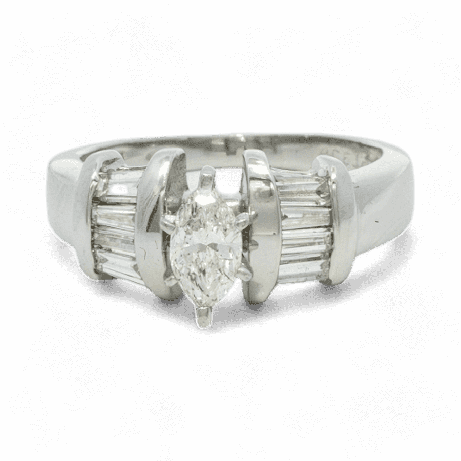  RING 9DIAS .74CTW PT950 4.9DWT