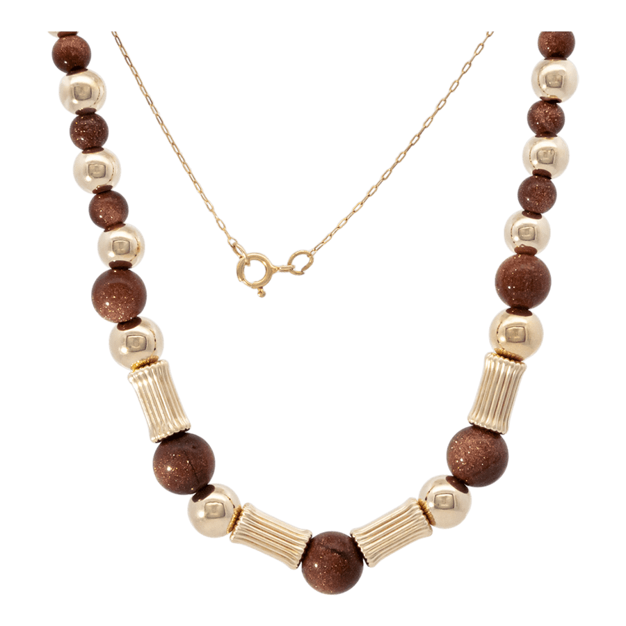  STONE NECKLACE 14KYG 4.4DWT