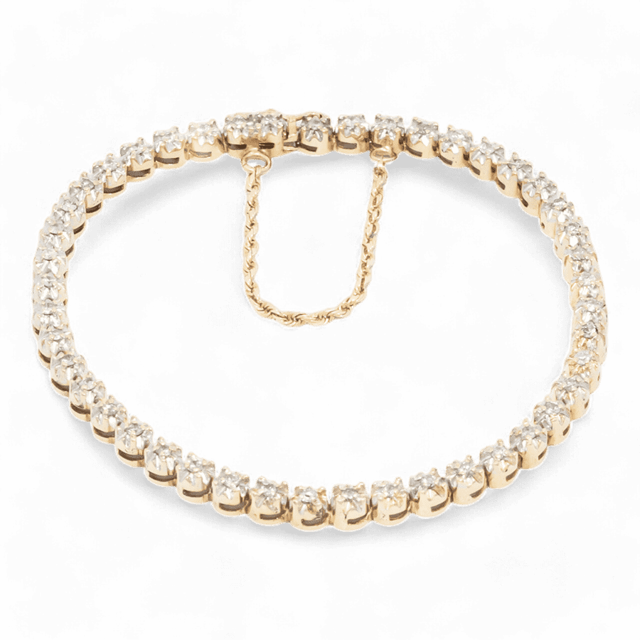  BRACELET 44DIAS 4.40CTW 14KYG 8.