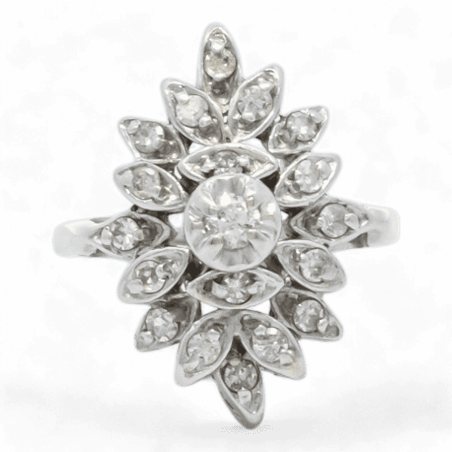  14k Yellow Gold Ring with 0.21 Carats of Diamonds