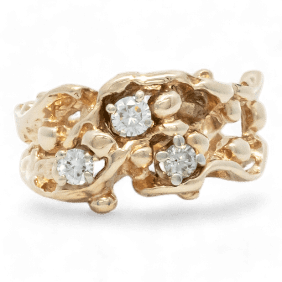  14k Yellow Gold Ring with 0.21 Carats of Diamonds