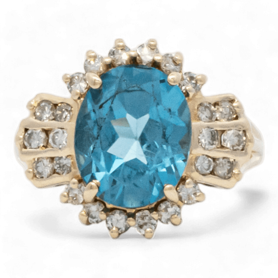  14k Yellow Gold Ring with 0.24 Carats of Diamonds