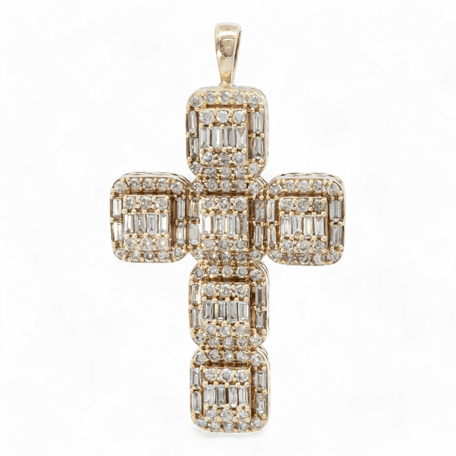 10k Yellow Gold Pendant with 5.28 Carats of Diamonds